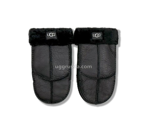 Купить UGG Варежки Кожаные Мужские Черные
