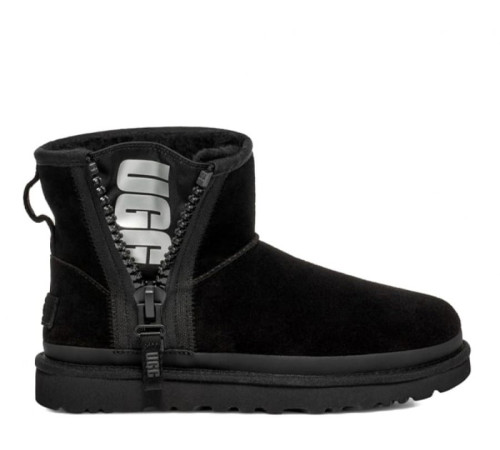 Купить UGG Classic Mini Zipper Tape Logo Boot Black
