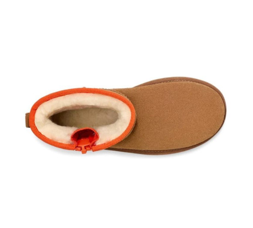 Купить UGG Classic Mini Zipper Tape Logo Boot Chestnut