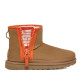 Купить UGG Classic Mini Zipper Tape Logo Boot Chestnut