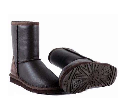 Купить UGG Classic Short Metallic Chocolate
