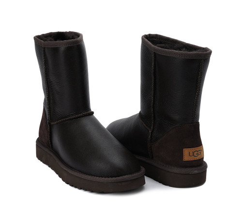 Купить UGG Classic Short Metallic Chocolate