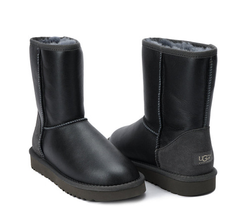 Купить UGG Classic Short Metallic Grey Купить UGG Classic Short Metallic Grey