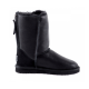Купить UGG Classic Short Zip Metallic Black