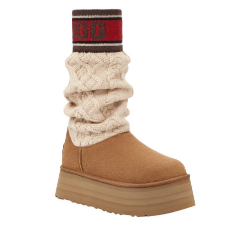 Купить UGG Classic Sweater Letter Chestnut