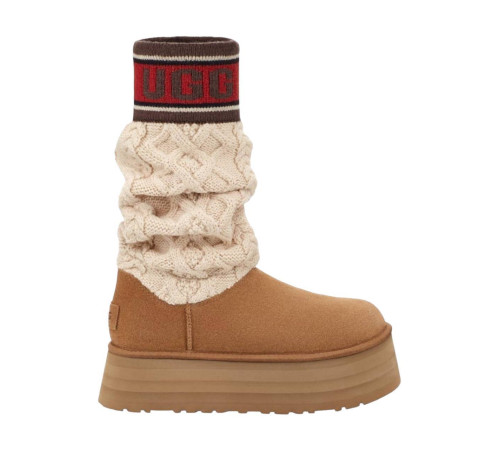 Купить UGG Classic Sweater Letter Chestnut