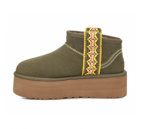 Купить UGG Classic Ultra Mini Braid Platform Burnt Olive