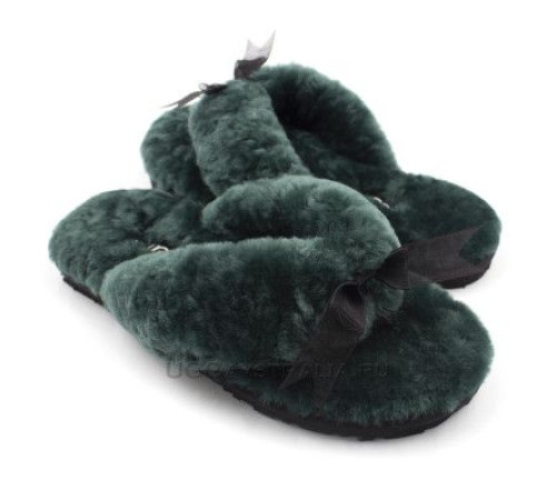 Купить UGG Fluff Flip Flop II Dark Green