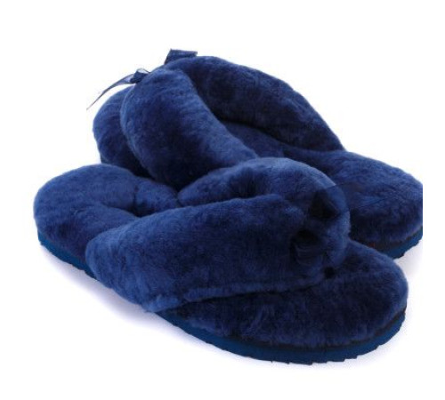 Купить UGG Fluff Flip Flop II Navy Blue