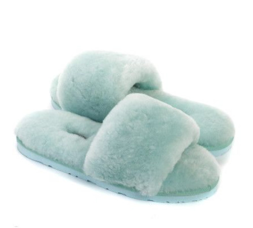 Купить UGG Fluff Slide Slippers Lake Blue