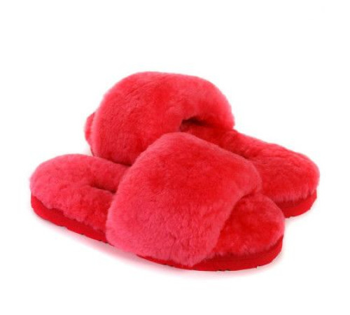 Купить UGG Fluff Slide Slippers Watermelonred
