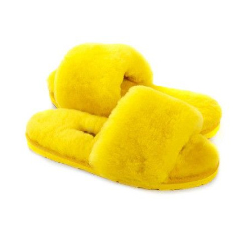 Купить UGG Fluff Slide Slippers Yellow