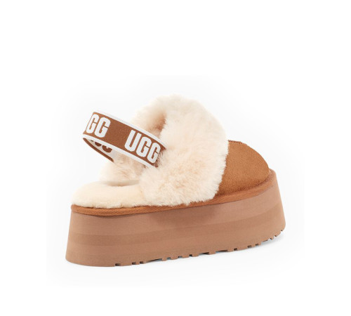 Купить UGG Funkette Suede Platform Chestnut