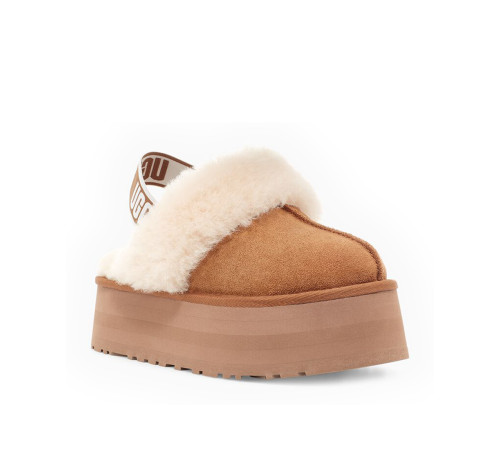 Купить UGG Funkette Suede Platform Chestnut
