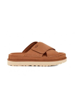 UGG Goldenstar Cross Slide - Chestnut