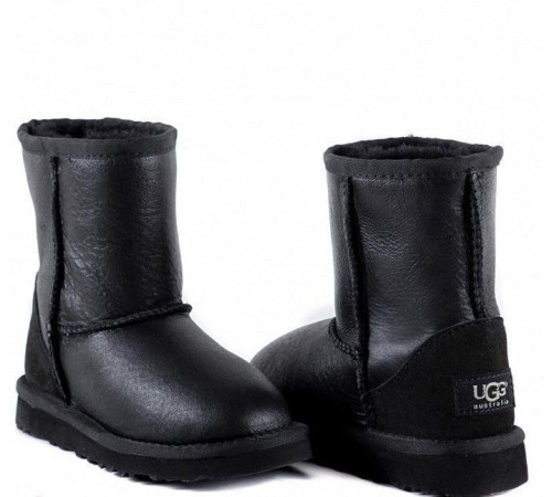 Купить UGG Kids Classic Short Metallic Black Купить UGG Kids Classic Short Metallic Black