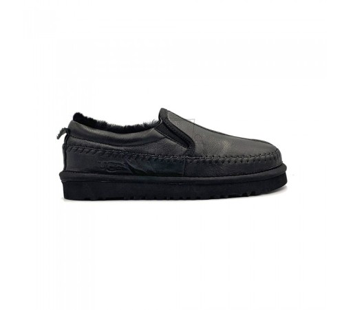 Купить UGG Stitch Slip Leather Black