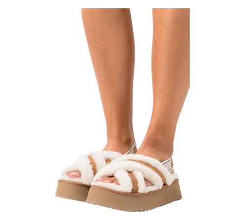 Купить UGG W Disco Cross Slide Chestnut