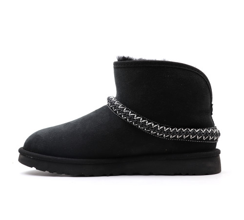 Купить UGG Classic Mini Cresent Black Купить UGG Classic Mini Cresent Black