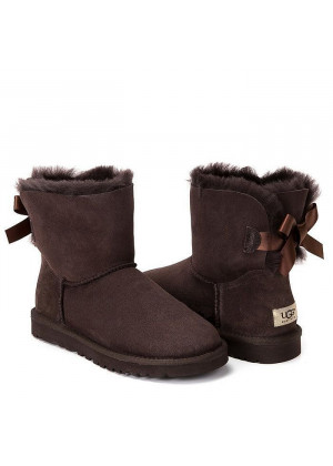 UGG Bailey Bow Mini Chocolate