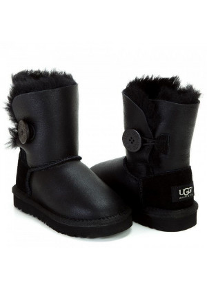 UGG Kids Bailey Button Metallic Black