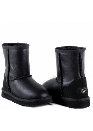 UGG Kids Classic Short Metallic Black