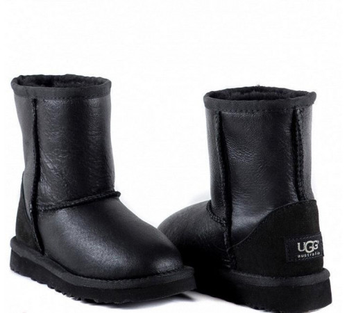 Купить UGG Kids Classic Short Metallic Black