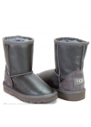 UGG Kids Classic Short Metallic Grey