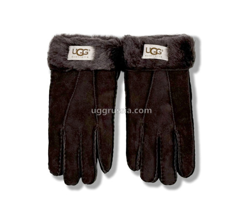 Купить UGG Перчатки Замшевые Женские Коричневые