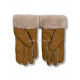 Купить UGG Перчатки Кожаные Женские Коричневые
