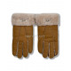 Купить UGG Перчатки Кожаные Женские Коричневые