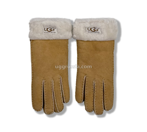 Купить UGG Перчатки Замшевые Женские Коричневые