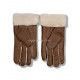 Купить UGG Перчатки Кожаные Женские Коричневые