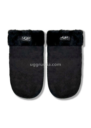 UGG Варежки Замшевые Женские Черные