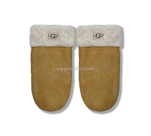 Купить UGG Варежки Замшевые Женские Коричневые