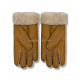 Купить UGG Перчатки Кожаные Женские Коричневые