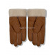 Купить UGG Перчатки Кожаные Женские Коричневые