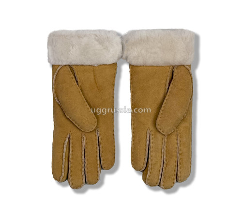 Купить UGG Перчатки Замшевые Женские Коричневые