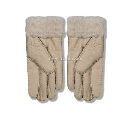 Купить UGG Перчатки Кожаные Женские Серые