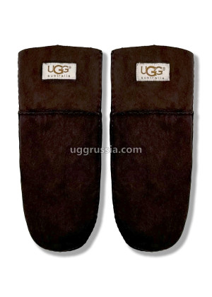 UGG Варежки Замшевые Женские Коричневые