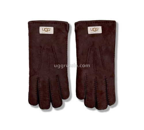 Купить UGG Перчатки Замшевые Женские Коричневые