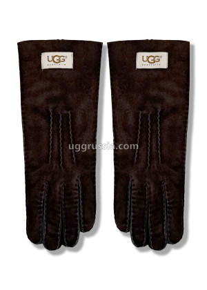 UGG Перчатки Замшевые Женские Коричневые