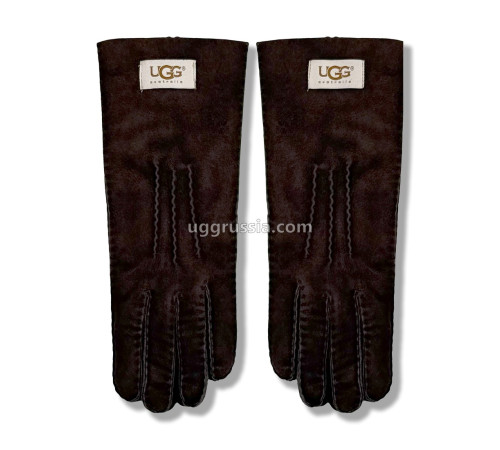 Купить UGG Перчатки Замшевые Женские Коричневые