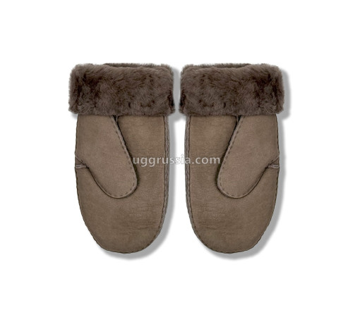 Купить UGG Варежки Замшевые Женские Серые