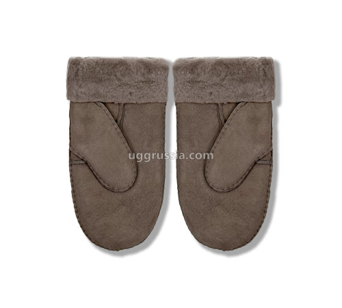 Купить UGG Варежки Кожаные Женские Серые