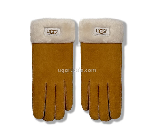 Купить UGG Перчатки Замшевые Женские Коричневые