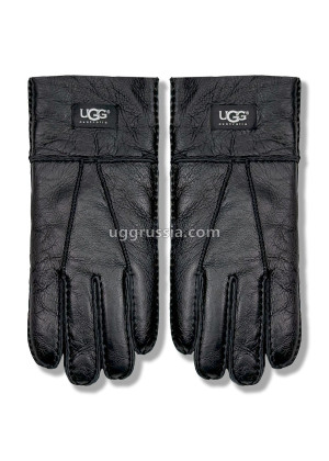 UGG Перчатки Кожаные Мужские Черные