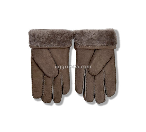 Купить UGG Перчатки Кожаные Мужские Коричневые