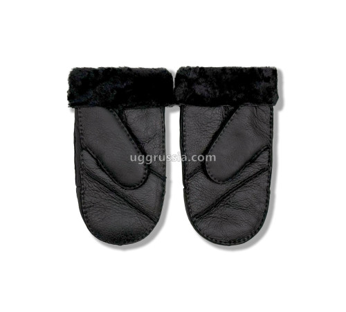 Купить UGG Варежки Кожаные Мужские Черные