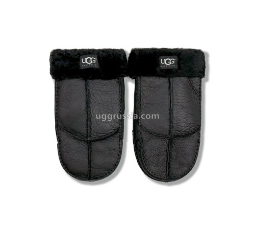 Купить UGG Варежки Кожаные Мужские Черные